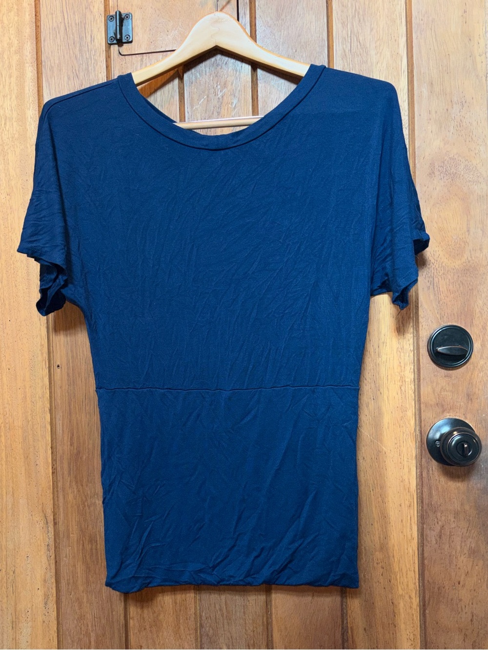 Fighting Eel Hawaiian Classic Navy Women's Short Sleeve Top
